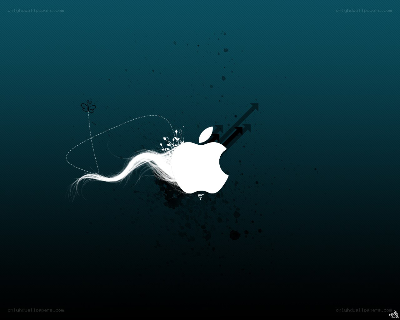 Apple logo with abstract design