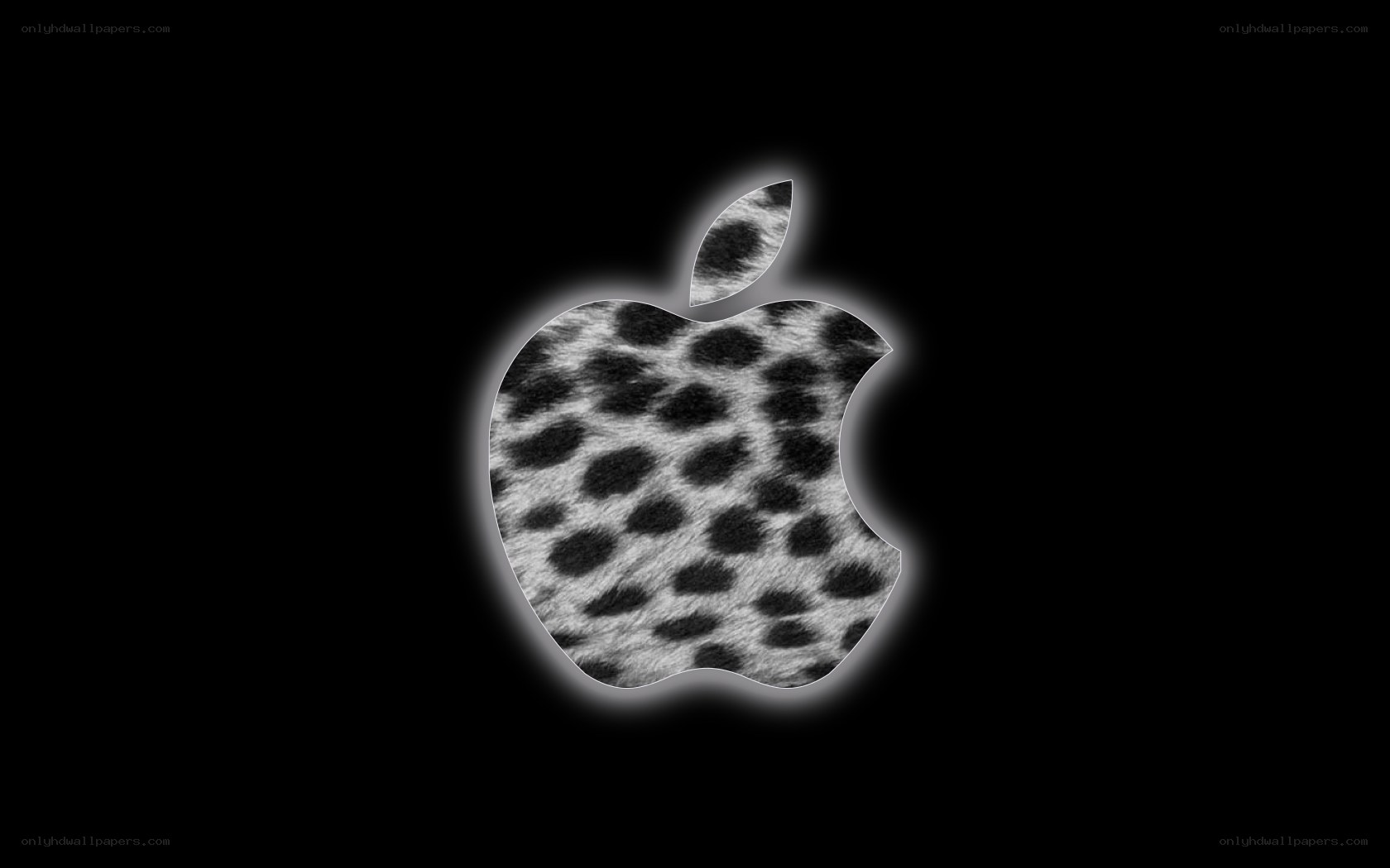 Apple logo with animal print
