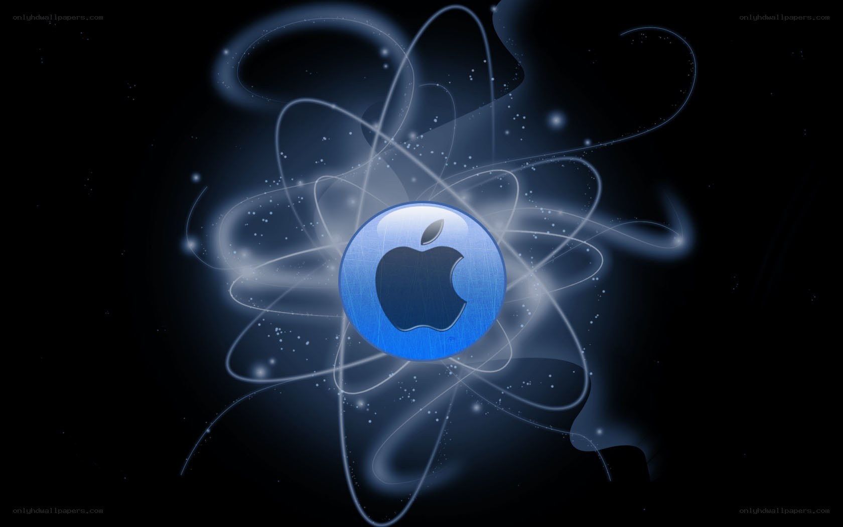 Apple logo with atomic design