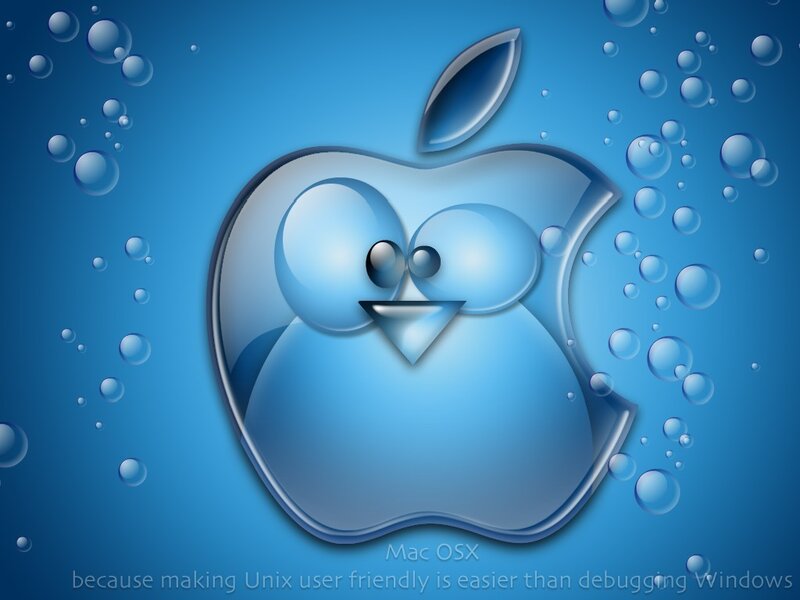 Apple logo with bubbles