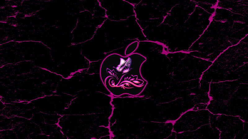 Apple Logo with Butterfly