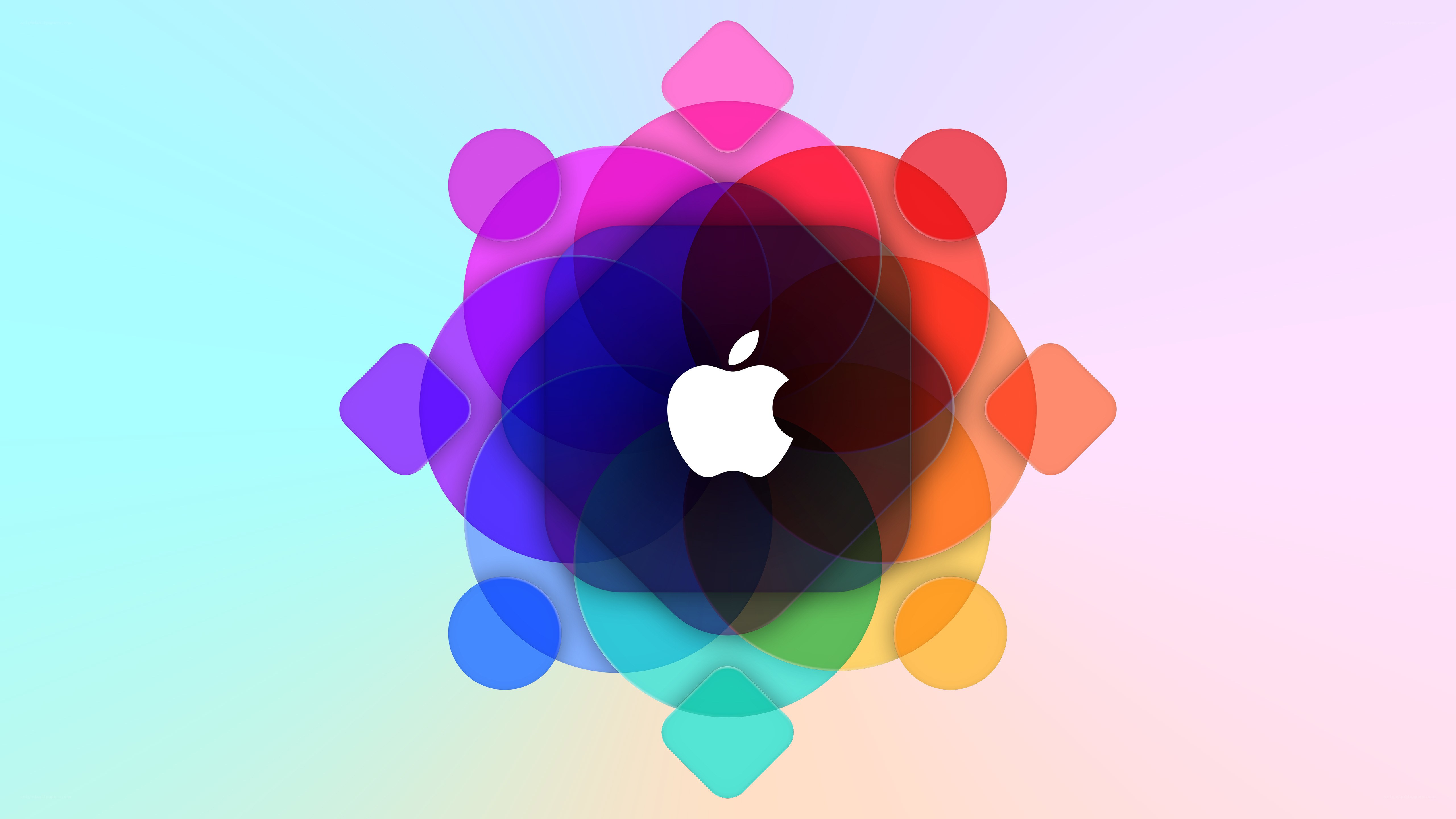 Apple logo with colorful circles
