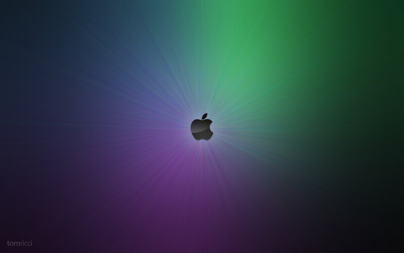 Apple logo with colorful gradient