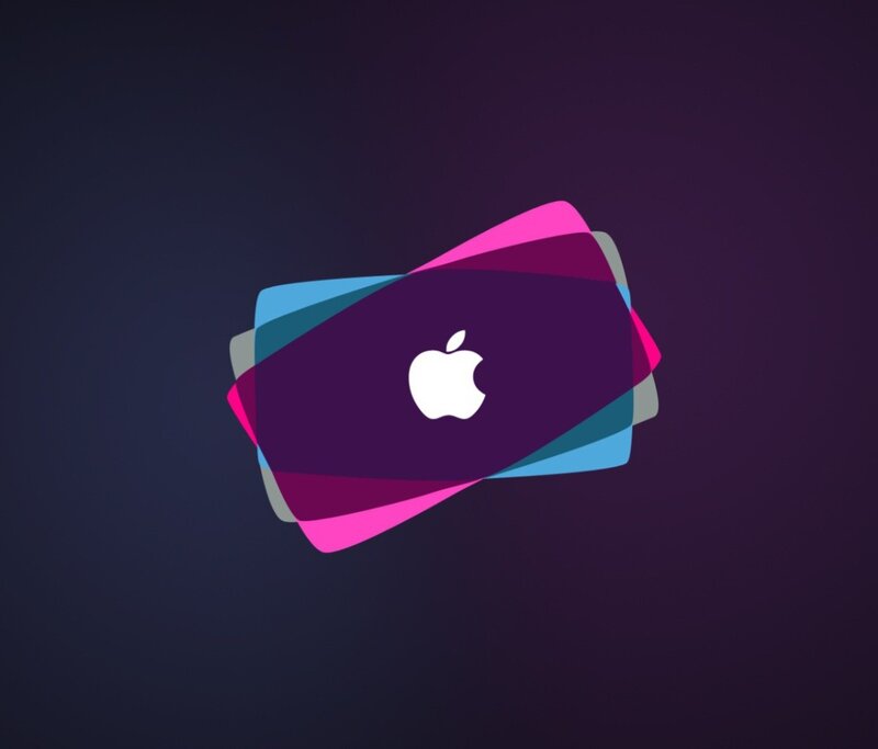 Apple logo with colorful layers
