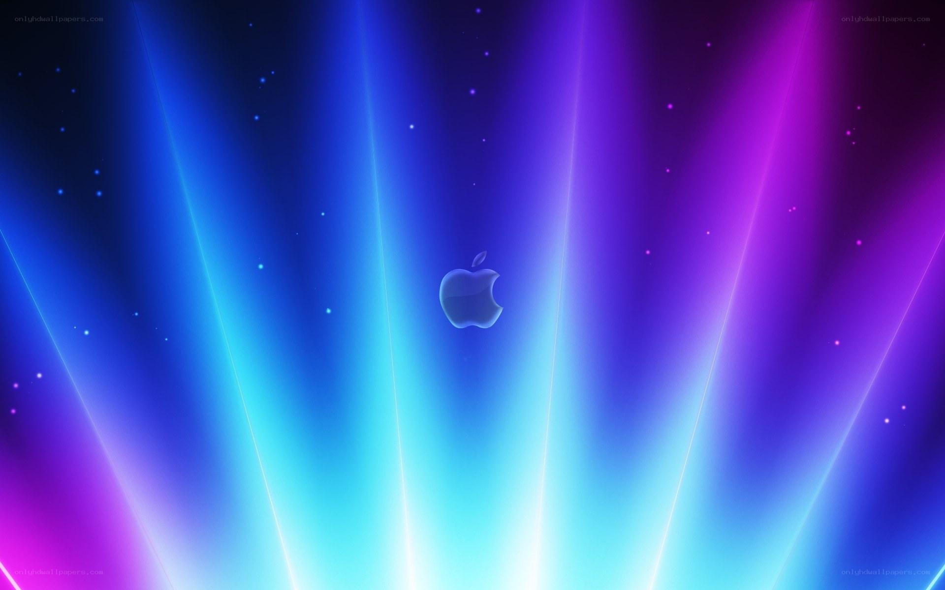 Apple logo with colorful lights