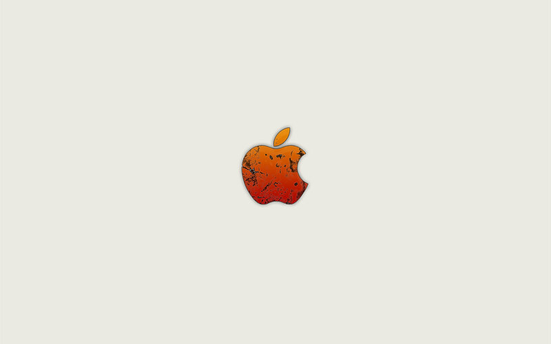 Apple logo with distressed texture