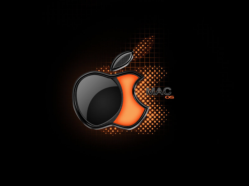 Apple Logo with Dots — Black