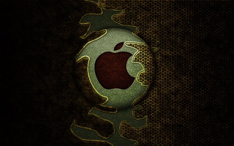 Apple logo with dragon design