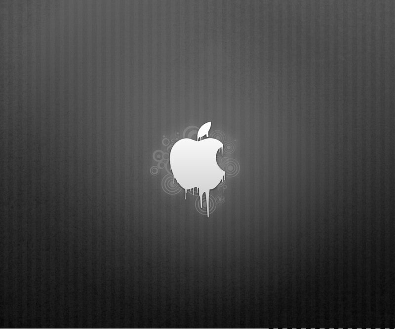 Apple logo with dripping effect