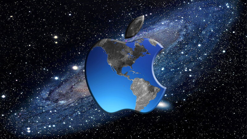 Apple Logo with Earth