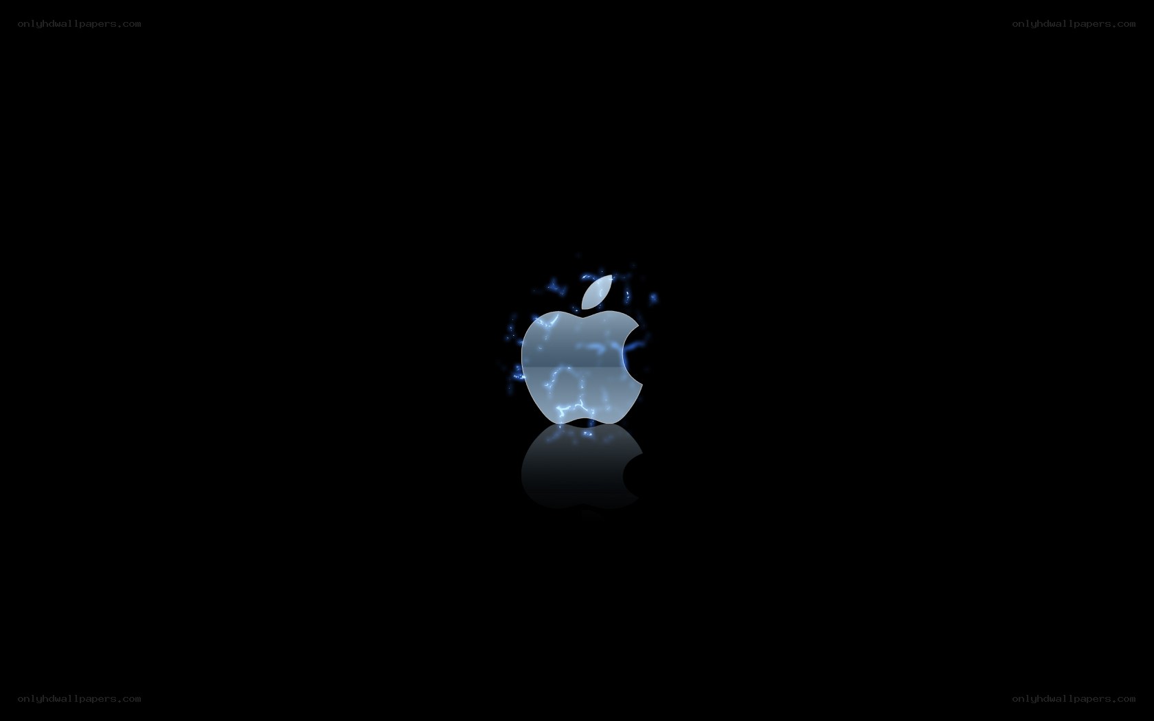 Apple logo with electric effect