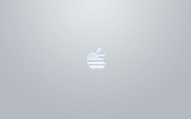 Apple logo with flag design
