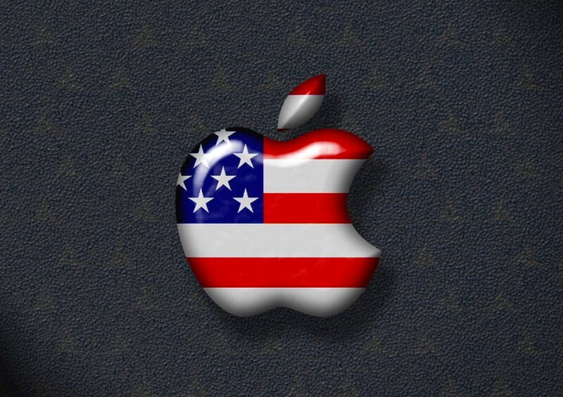 Apple Logo with Flag