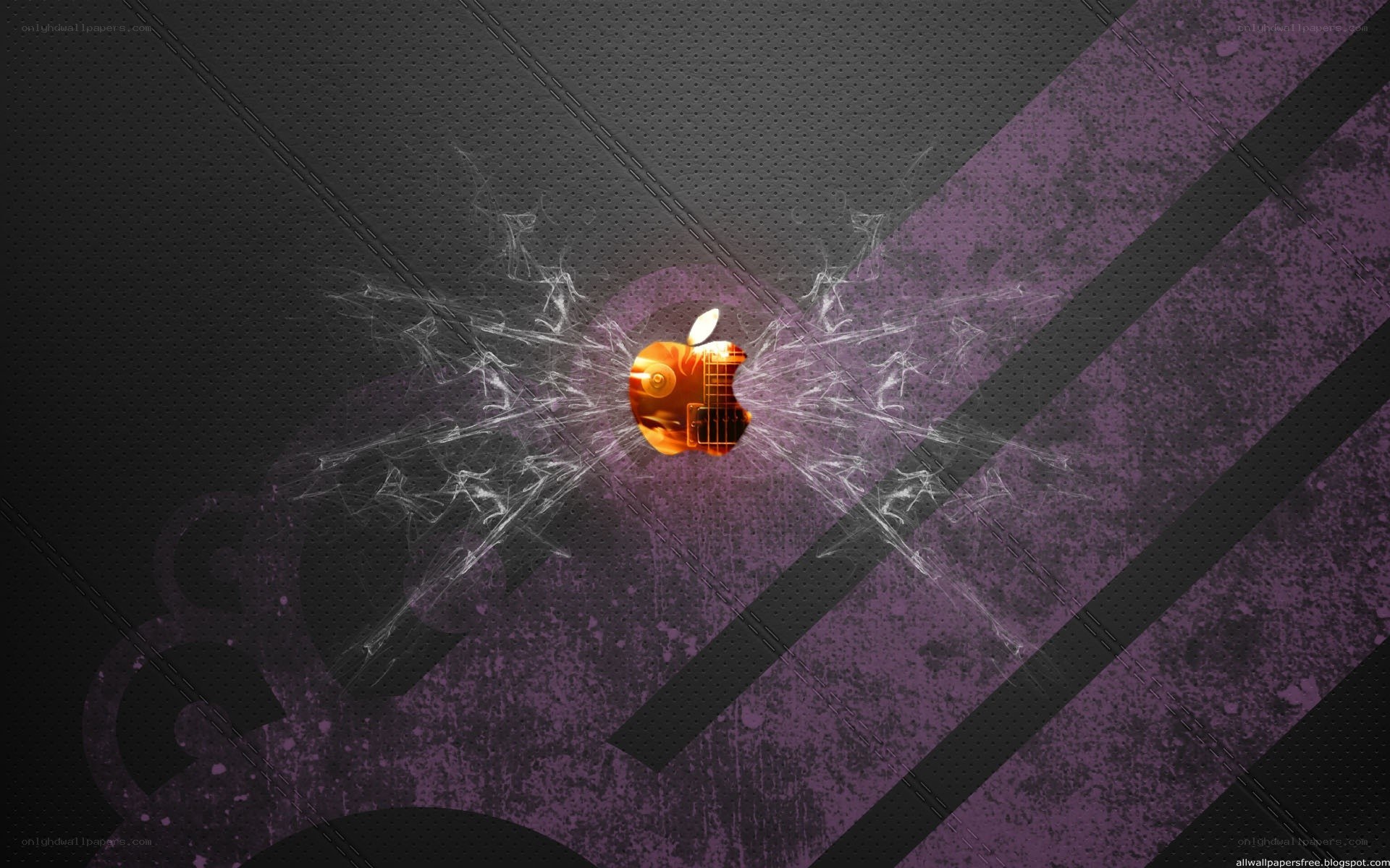 Apple logo with fractal effect