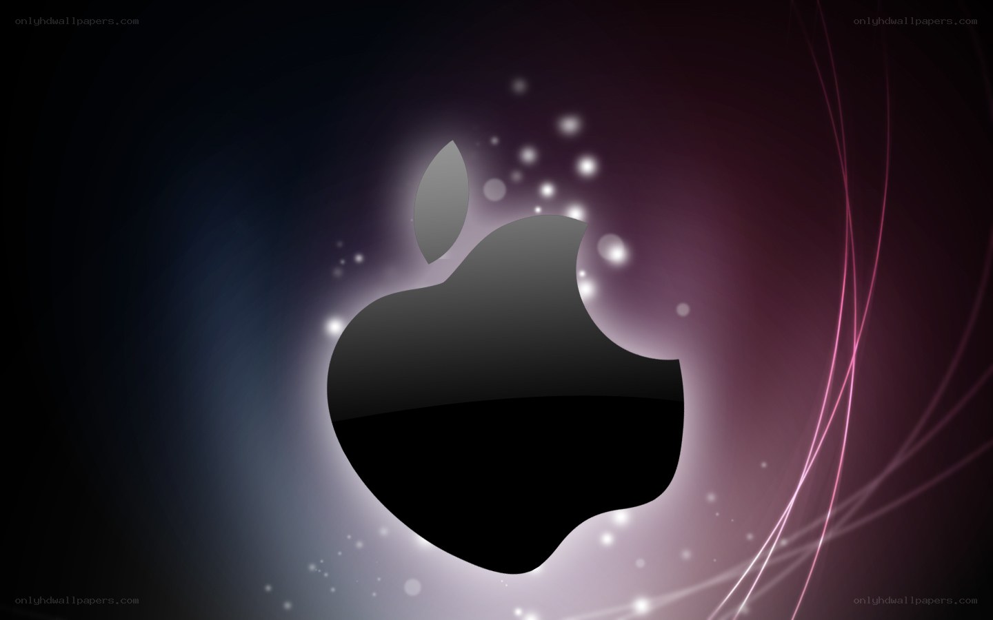 Apple logo with glowing effect