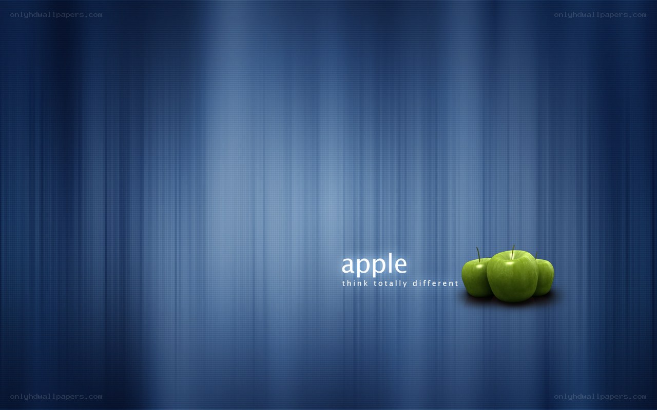 Apple logo with green apples