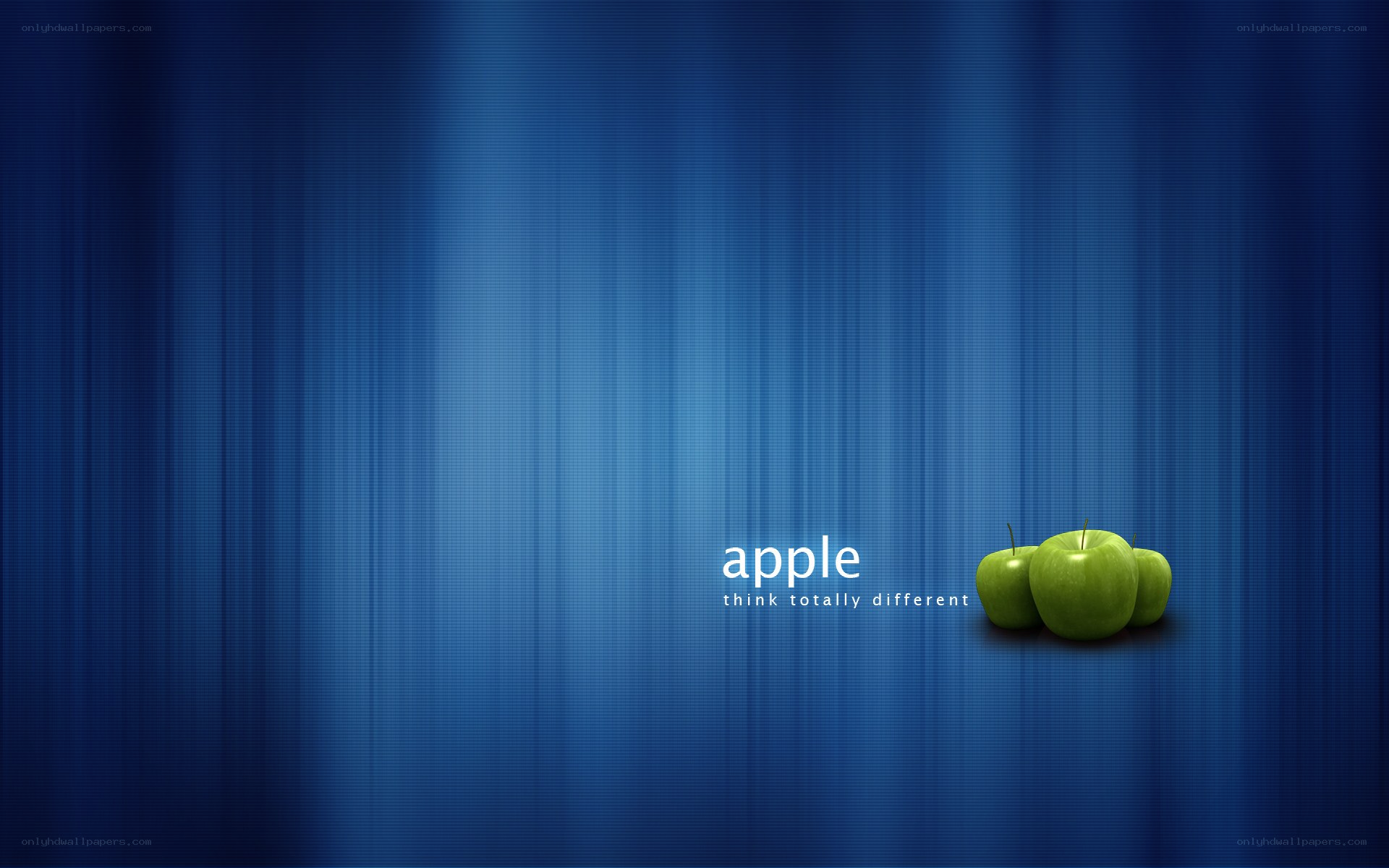 Apple logo with green apples