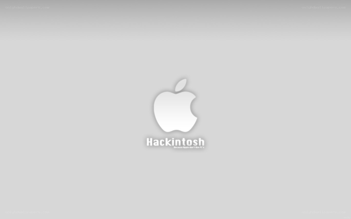 Apple logo with Hackintosh text