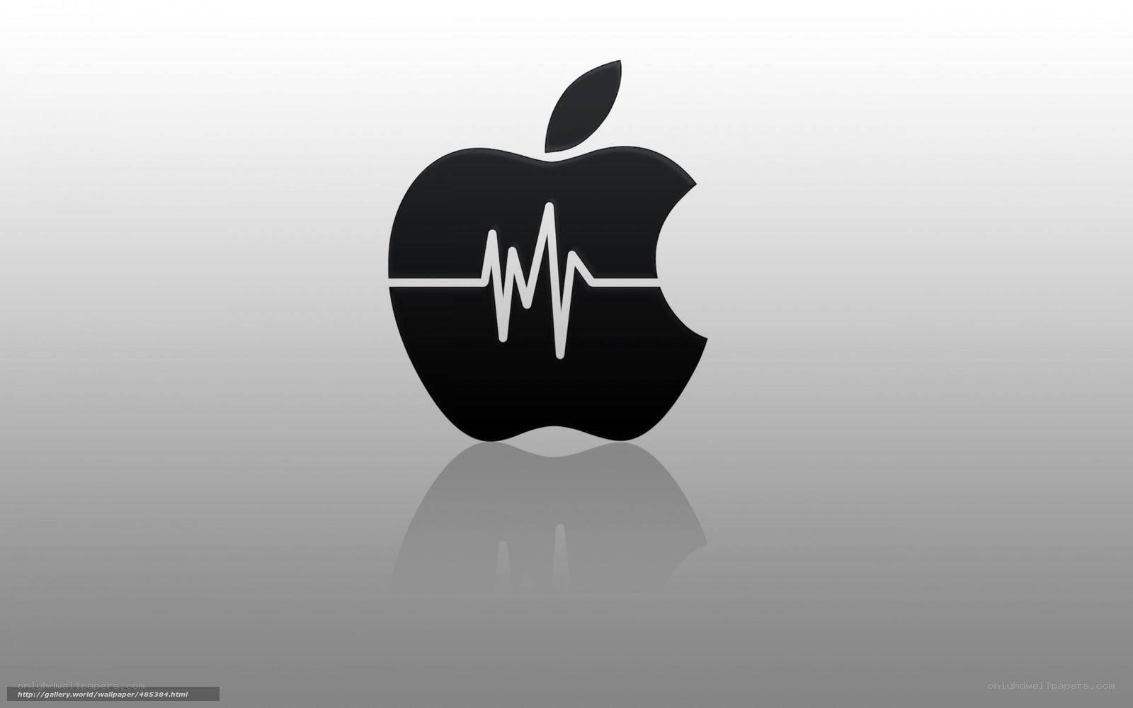 Apple logo with heartbeat design