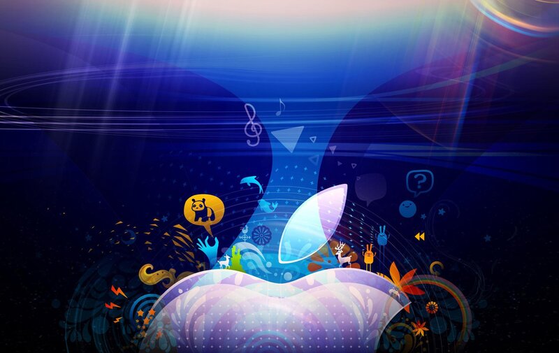 Apple Logo with Icons
