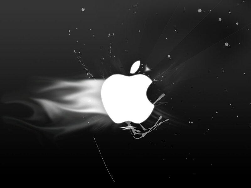 Apple logo with light effect
