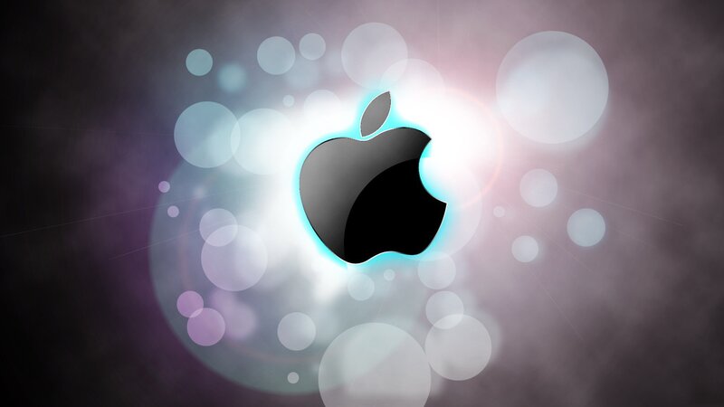 Apple Logo with Light Effects — Black