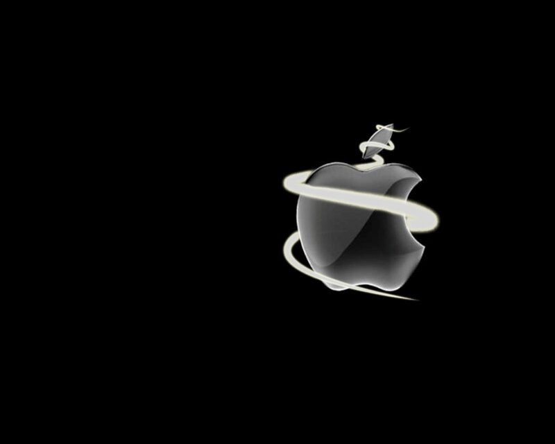 Apple Logo with Light Rings