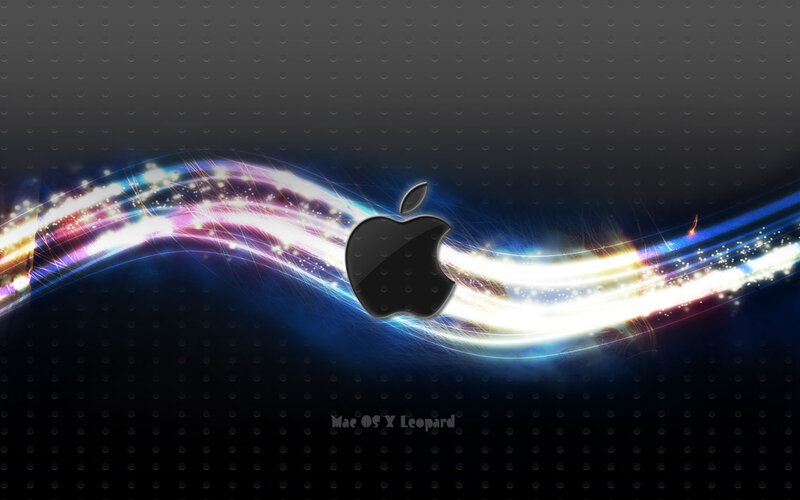 Apple Logo with Light Streaks