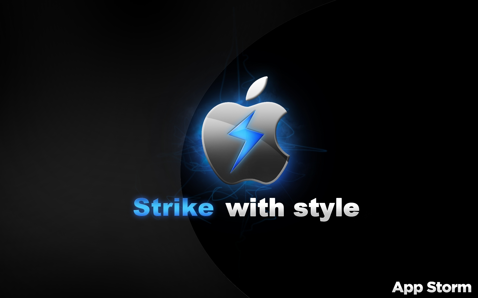 Apple logo with lightning bolt