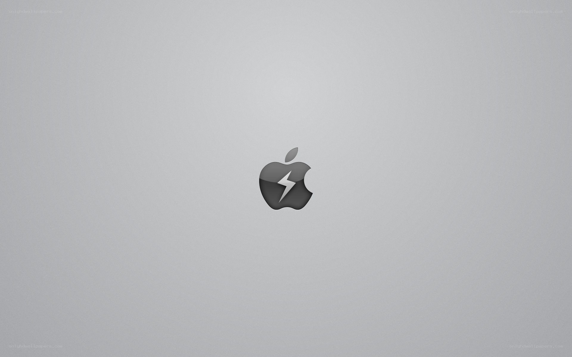 Apple logo with lightning bolt