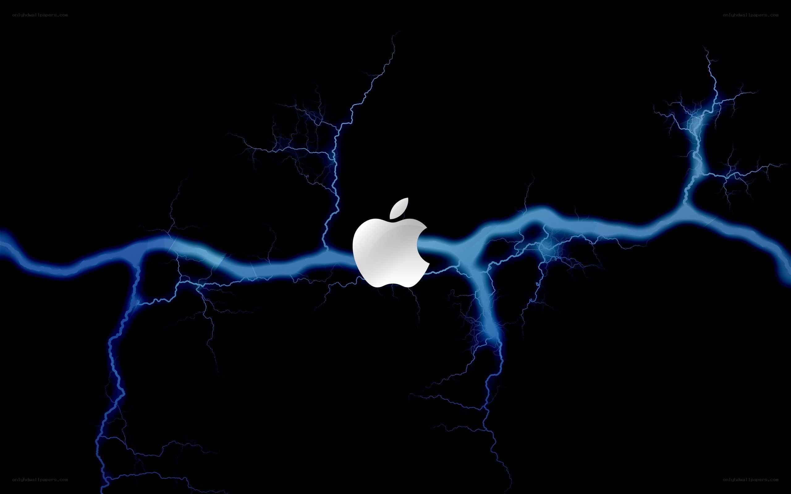 Apple logo with lightning
