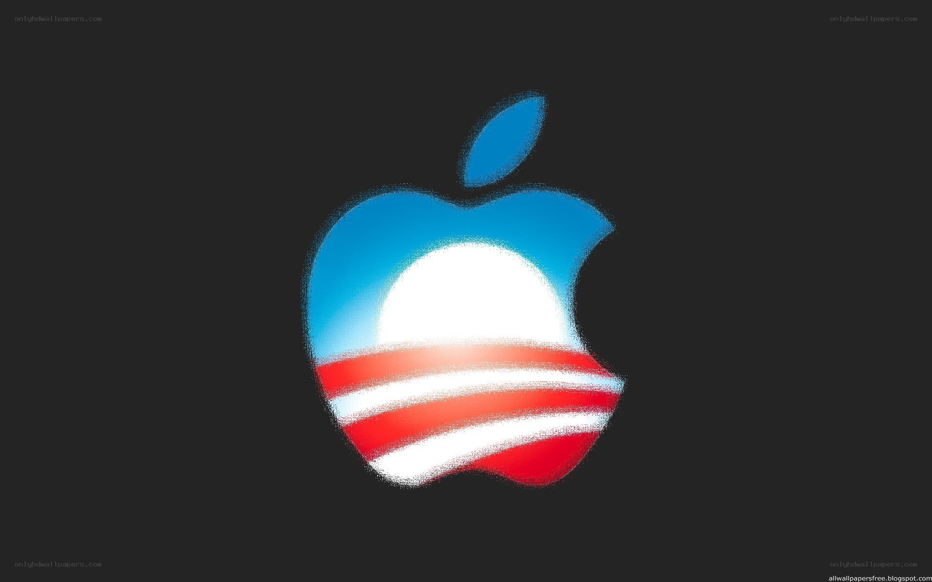 Apple logo with Obama design