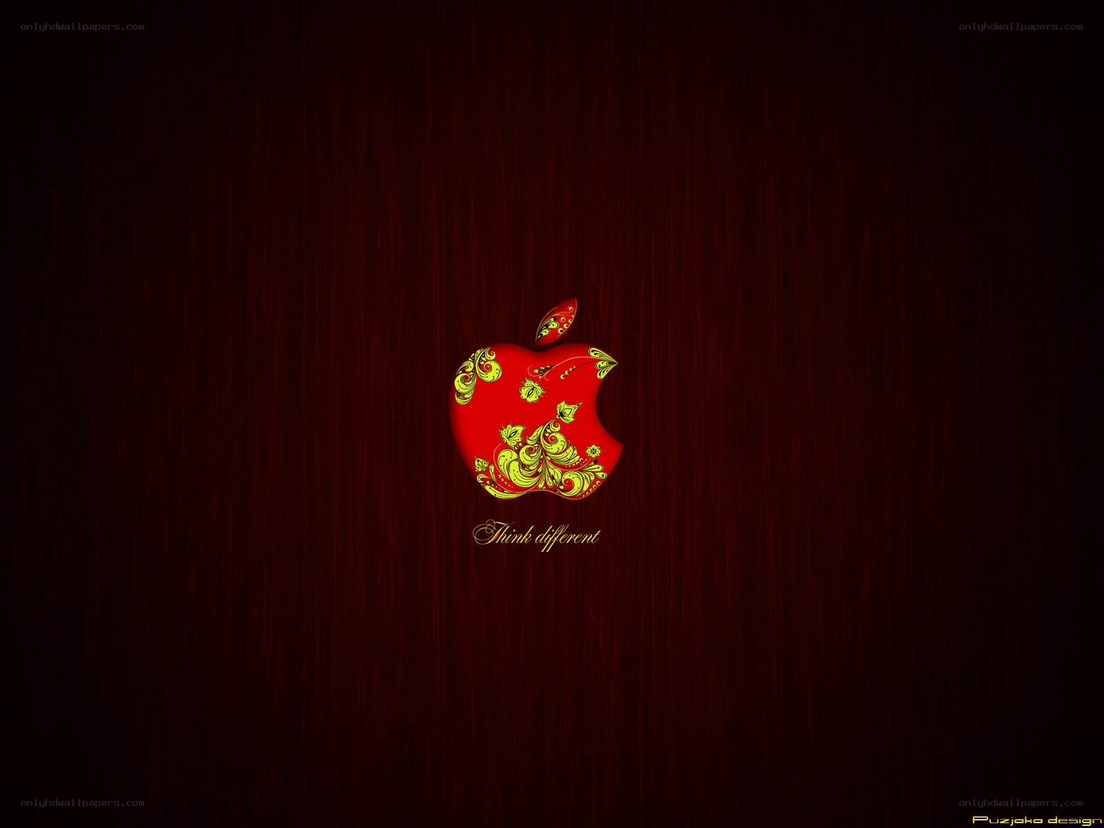 Apple logo with ornate design