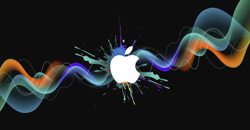 Apple Logo with Paint Splashes