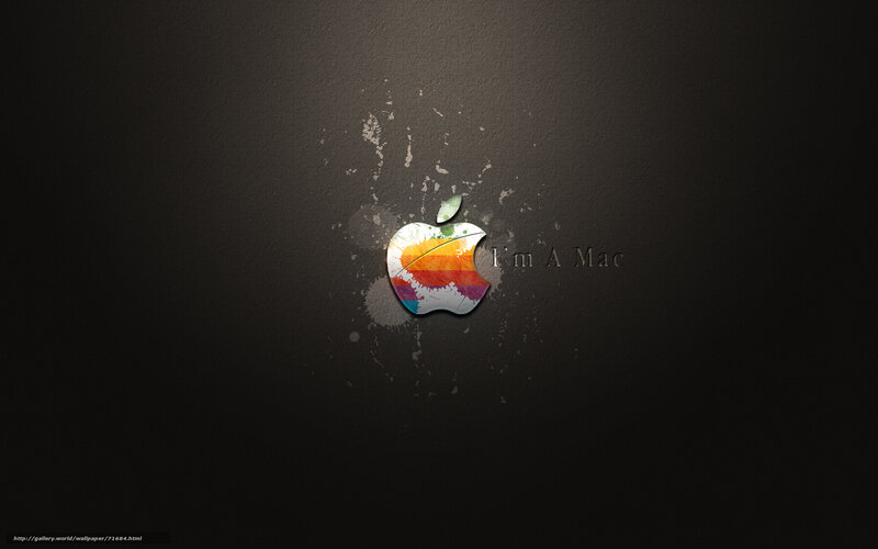Apple logo with paint splatter