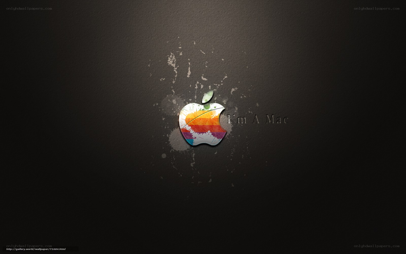 Apple logo with paint splatter