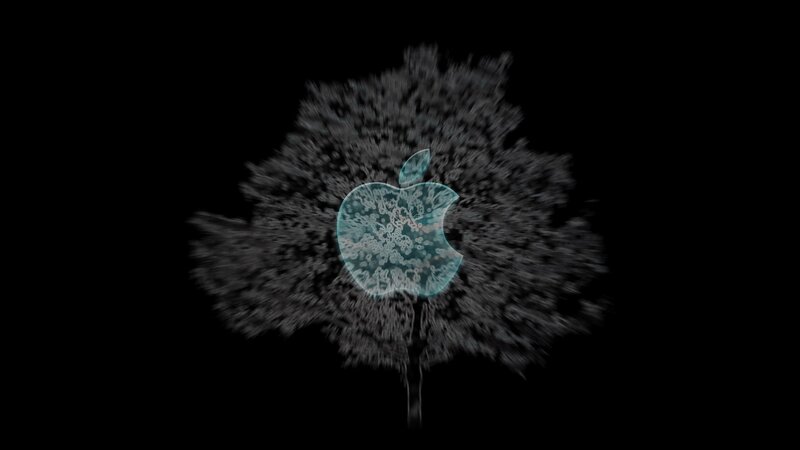 Apple logo with particle effect
