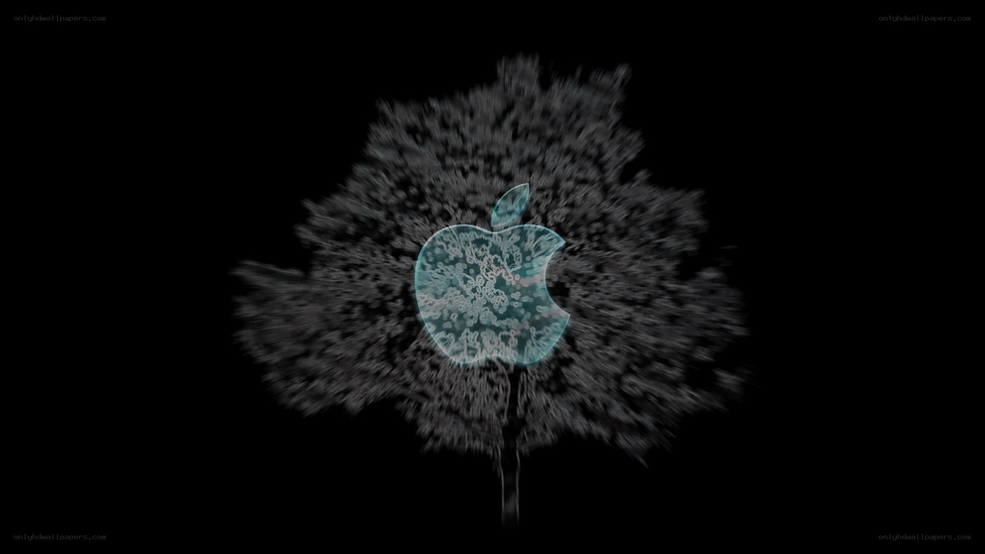 Apple logo with particle effect
