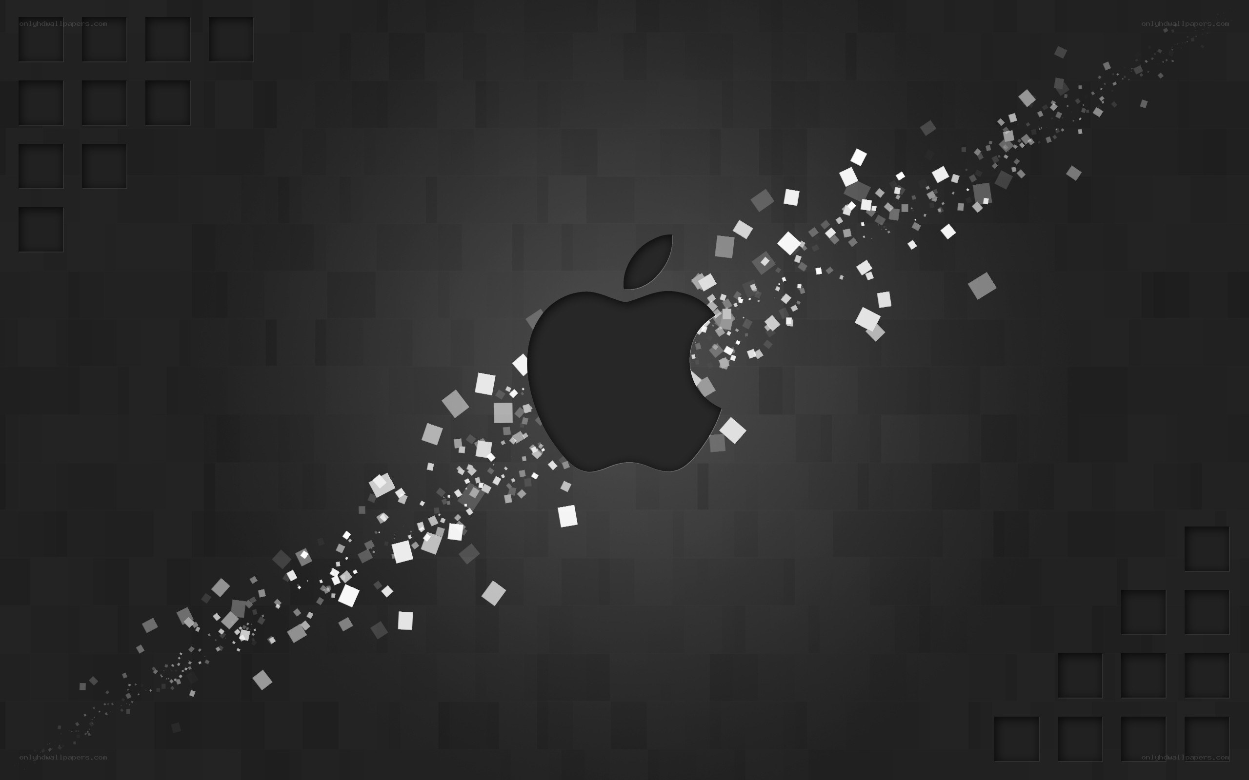 Apple logo with pixel effect