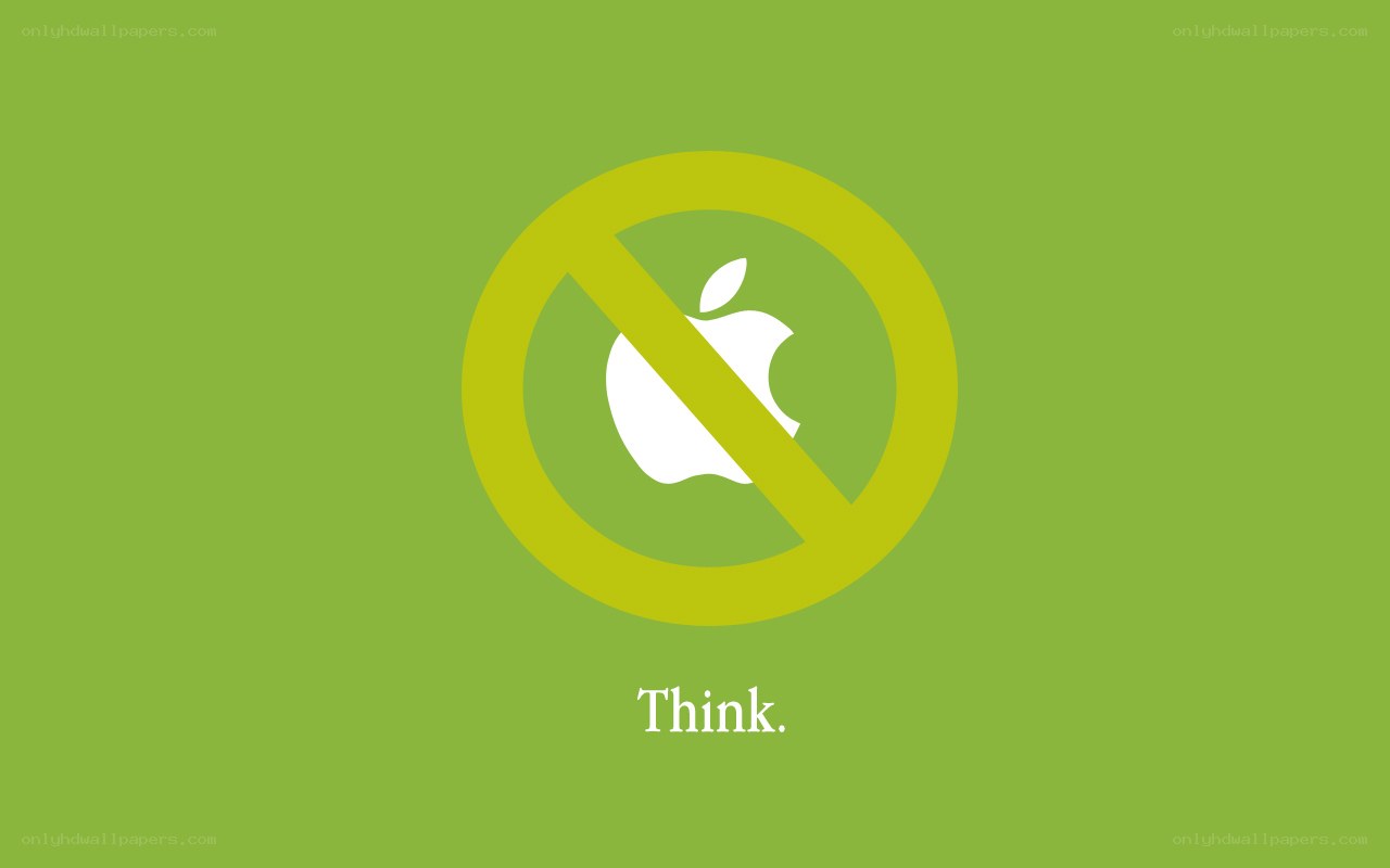 Apple logo with prohibition sign