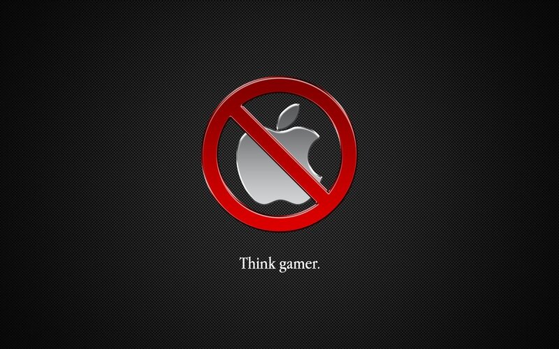 Apple Logo with Prohibition Sign — Black, Critical