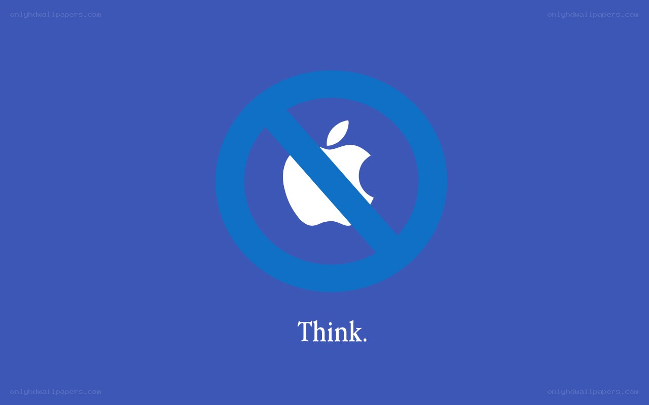 Apple logo with prohibition sign