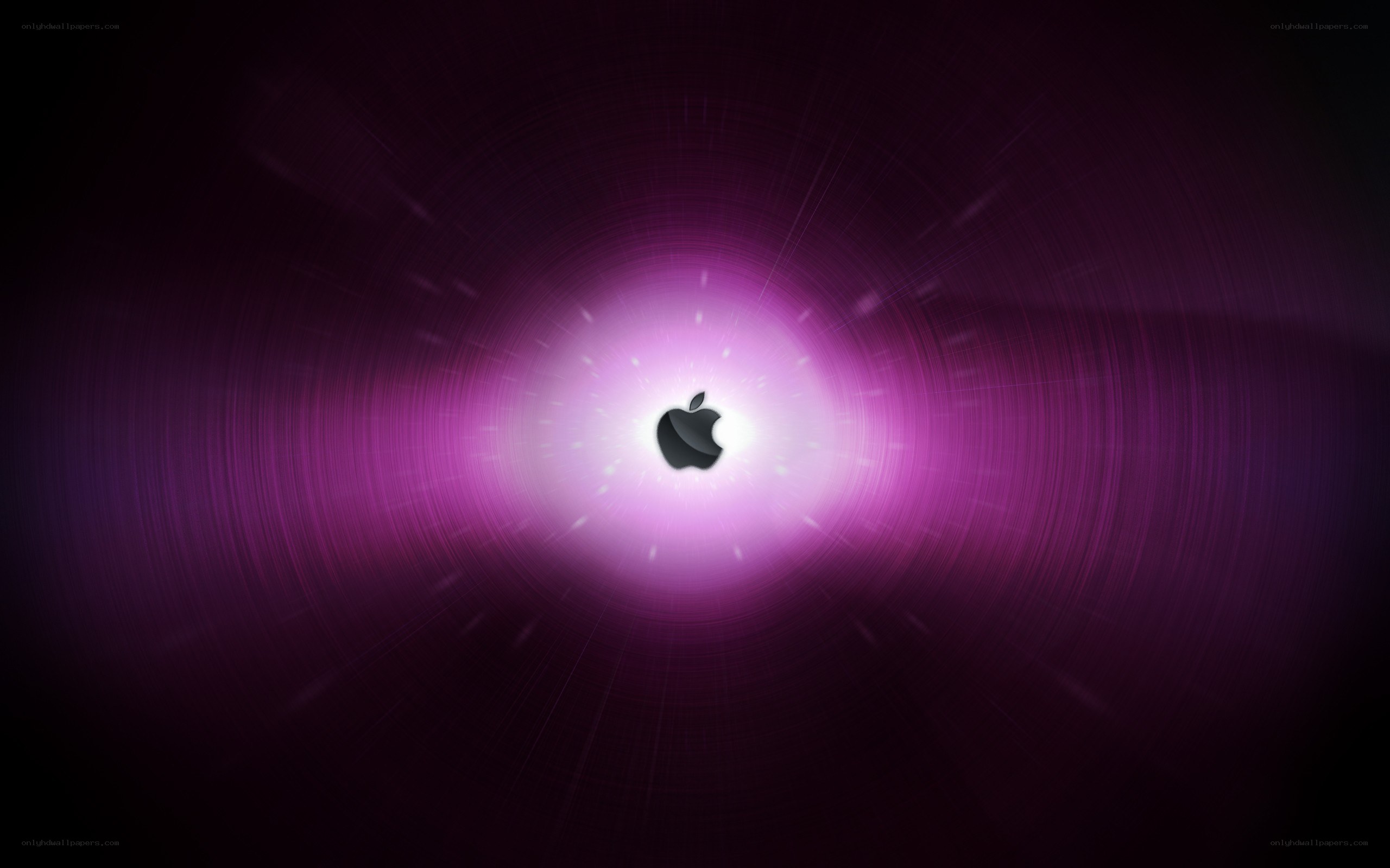 Apple logo with purple glow