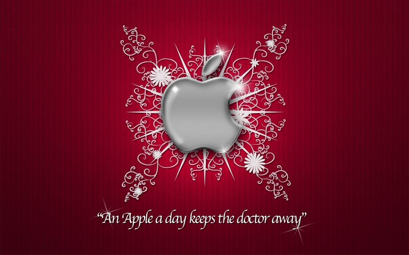 Apple logo with quote