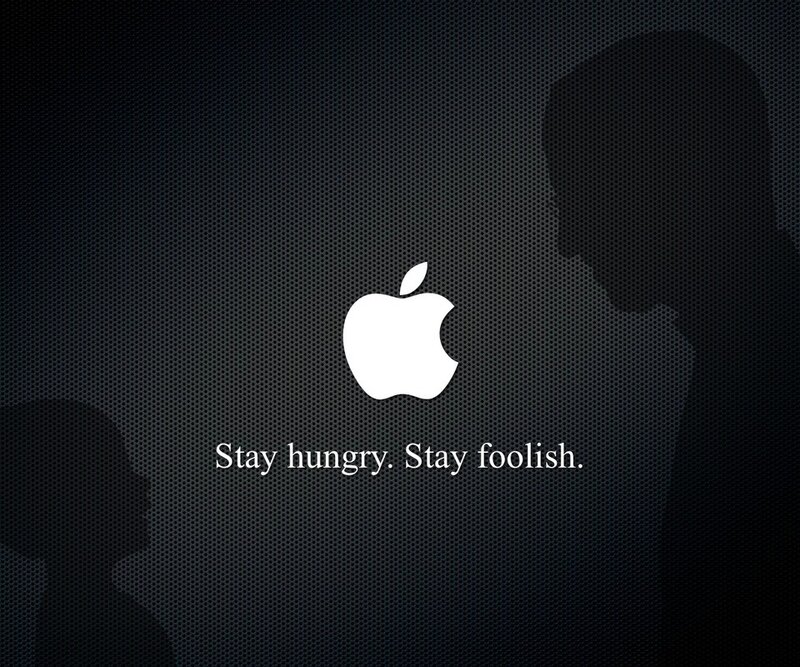 Apple logo with quote