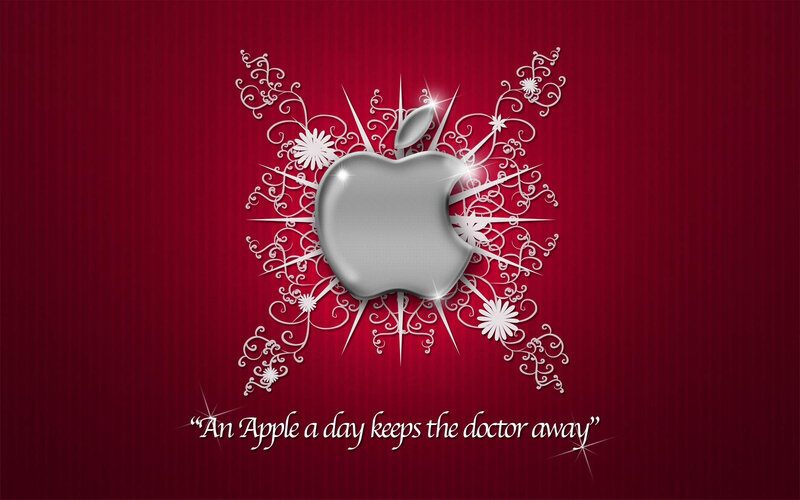 Apple logo with quote