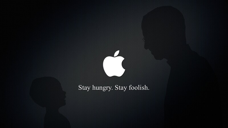 Apple logo with quote
