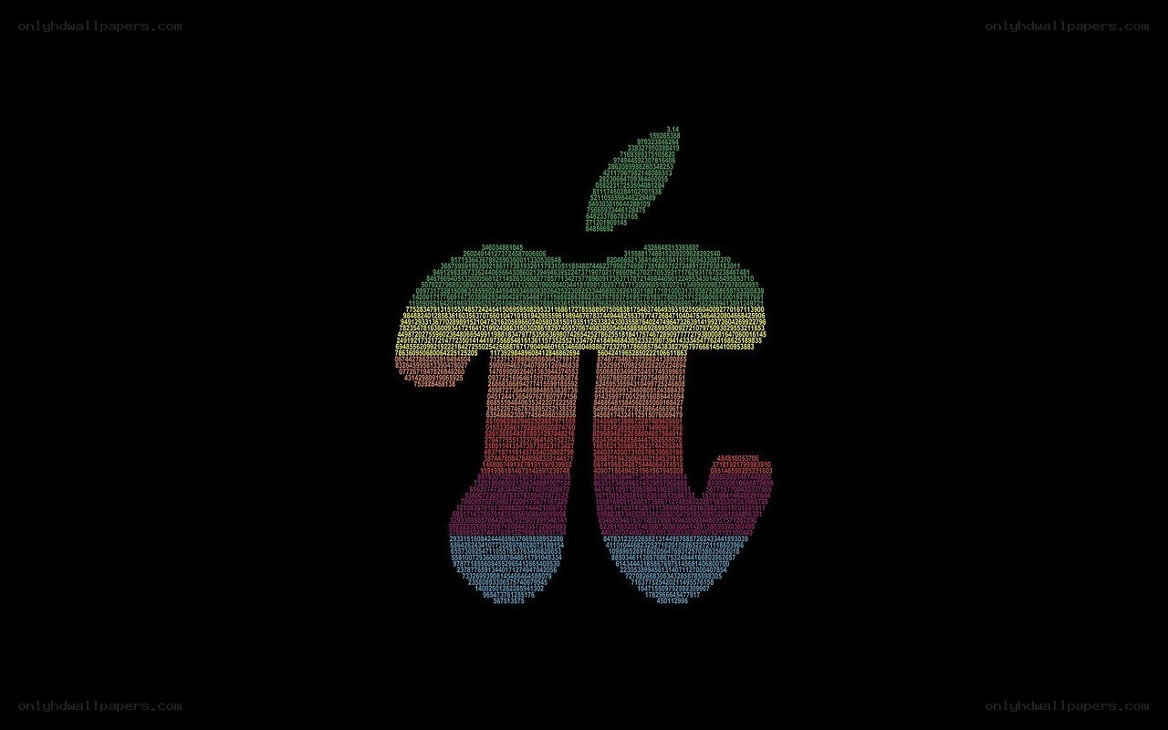Apple logo with rainbow colors