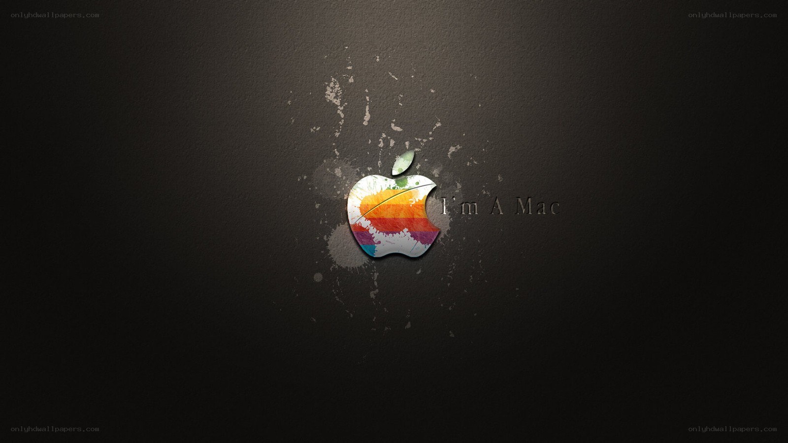 Apple logo with rainbow colors