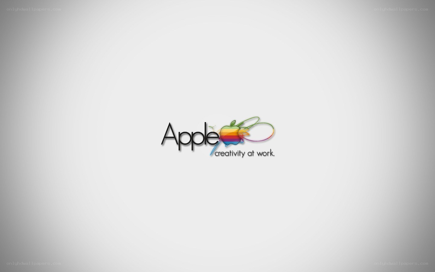 Apple logo with rainbow design